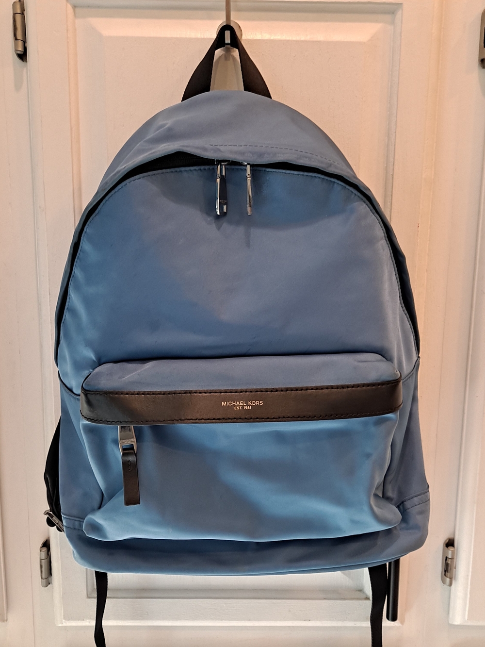 Michael Kors Kent Unisex Indigo Blue Nylon Laptop Lightweight Stylish Backpack